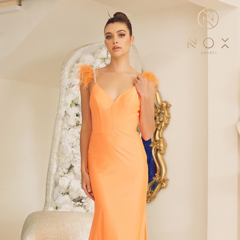 NEW LONG OFF THE SHOULDER SHEATH EMBROIDERED DRESS WITH ZIPPER BACK NX T1138